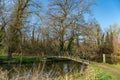 Bowers Lock River Wey footbridge Surrey England