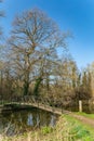 Bowers Lock River Wey footbridge Surrey England