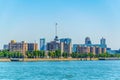 Riverside of New Maas with Euromast tower at background, Rotterdam, Netherlands Royalty Free Stock Photo