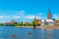 Riverside of Odra with church of our lady of the sand, church of the Holy Cross and St Bartholomew and cathedral of