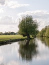 A riverside open scene outside in the country in essex england u Royalty Free Stock Photo