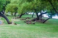 Riverside park at river Uruguay in Fray Bentos Royalty Free Stock Photo