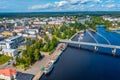 Riverside of pielisjoki in Joensuu in Finland Royalty Free Stock Photo