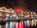 Riverside Point at Night in Clarke Quay with Boat View