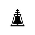 Riverside raincross bell silhouette icon