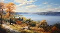 Riverside Reverie: A Serene Impression of the Majestic Hudson