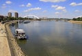 Riverside of river Danube in Novi Sad Royalty Free Stock Photo