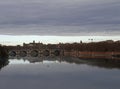 The riverside of river Garonne in city Toulouse