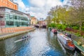 riverside of river Soar in Leicester, England Royalty Free Stock Photo