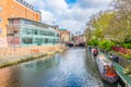 riverside of river Soar in Leicester, England Royalty Free Stock Photo