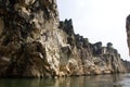 Riverside Rock Formation, Bedaghat Royalty Free Stock Photo