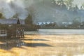 Riverside view in the morning at Baan Rak Thai Village, Mae Hong Son, Thailand