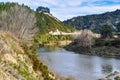 Riverside view in Whanganui National Park, New Zealand Royalty Free Stock Photo