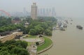 Riverside of Yangtze in Wuhan city Royalty Free Stock Photo