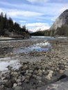 Riverstones at Bow River, Banff National Park Royalty Free Stock Photo