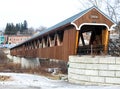 Riverwalk Covered Bridge Littleton, NH Royalty Free Stock Photo