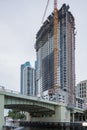 Riverwalk Residences Las Olas Fort Lauderdale Florida under construction and cranes Royalty Free Stock Photo