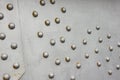 Rivet metal wall, techno background bridge fastener