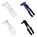 Rivet pliers icon design Royalty Free Stock Photo