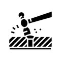 riveting blacksmith glyph icon vector illustration Royalty Free Stock Photo