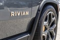 Rivian R1S EV Electric Vehicle display at a dealership. Rivian offers the R1S in Adventure and Launch models