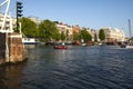 Rivier de amstel, Rivier amstel Royalty Free Stock Photo