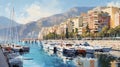 Riviera Dreams: Captivating Impressionistic View of Glamorous Monaco