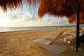 Riviera Maya sunrise beach in Mexico Royalty Free Stock Photo