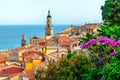 Riviera town Menton view