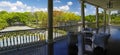 Typical colonial balcony with place for relax of the Chateau de Labourdonnais