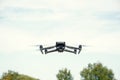 Rivne region, Ukraine - September 17, 2022 A drone flies over a field