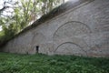 RIVNE, UKRAINE - SEPTEMBER 16, 2023 Ruins of the Tarakaniv Fort or Dubno Fort New Castle. Defense architectural monument