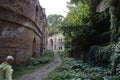 RIVNE, UKRAINE - SEPTEMBER 16, 2023 Ruins of the Tarakaniv Fort or Dubno Fort New Castle. Defense architectural monument