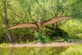 Kryptodrakon flying dinosaur over the pond