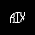 RIX letter logo design on black background. RIX creative initials letter logo concept. RIX letter design Royalty Free Stock Photo