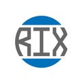 RIX letter logo design on white background. RIX creative initials circle logo concept Royalty Free Stock Photo