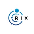 RIX letter technology logo design on white background. RIX creative initials letter IT logo concept. RIX letter design Royalty Free Stock Photo