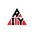 RIY triangle letter logo design with triangle shape. RIY triangle logo design monogram. RIY triangle vector logo template with red Royalty Free Stock Photo