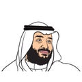 Riyadh - December 21, 2018: Mohammed Bin Salman Vector Design, Flat Design, Icon, Editorial Royalty Free Stock Photo