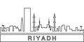 Riyadh detailed skyline icon. Element of Cities for mobile concept and web apps icon. Thin line icon for website design and