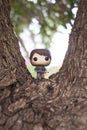 Riyadh, KSA - April 7, 2017: Game of Thrones Character Arya Stark portrayed Maise Williams with her sword by Funko Pop Vinyl Toys