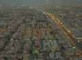 Riyadh landscape of busy city streets at dusk