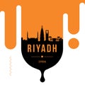 Riyadh Modern Web Banner Design with Vector Linear Skyline