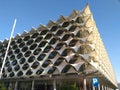 Riyadh National library modern architecture white 3D geometry patterns of facade