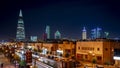 Riyadh, Saudi Arabia, Al_Tahlia Street, Tahlia Street, Faisalia Tower, Al Faisaliah Tower Ã¢â¬â Riyadh Towers, Landscape at night, Royalty Free Stock Photo