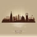 Riyadh Saudi Arabia city skyline vector silhouette