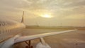 Riyadh,Saudi Arabia - March 01 2020 :Saudi Arabian Plane preparing for take off at Riyadh King Khalid Airport