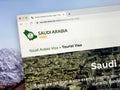 Saudi Arabia Tourist Visa webpage.