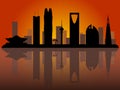 Riyadh Saudi Arabia skyline silhouette