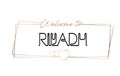 Riyadh Welcome to text Neon lettering typography. Word for logotype, badge, icon, postcard, logo, banner Vector Illustration